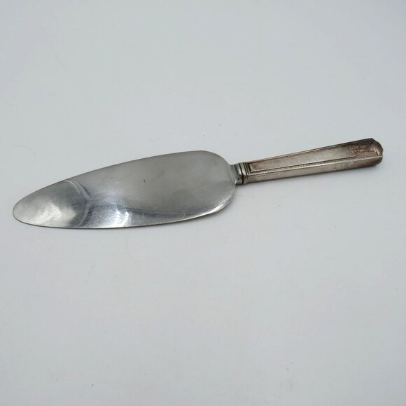 Holmes & Edwards Cake Pie Server Silver Plate Ornate Handle Stainless Blade - Picture 7 of 7